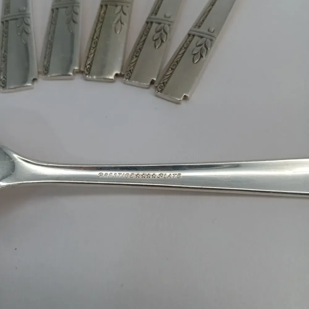 6X Tbsp Oneida Prestige GRENOBLE Silverplate Serving N Table Spoons